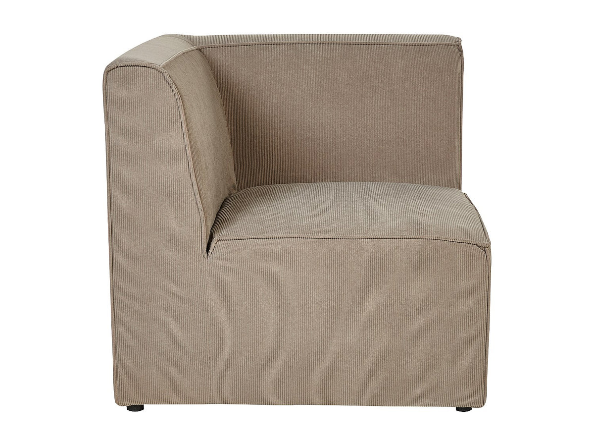 Canapé modulable 2 places taupe velours