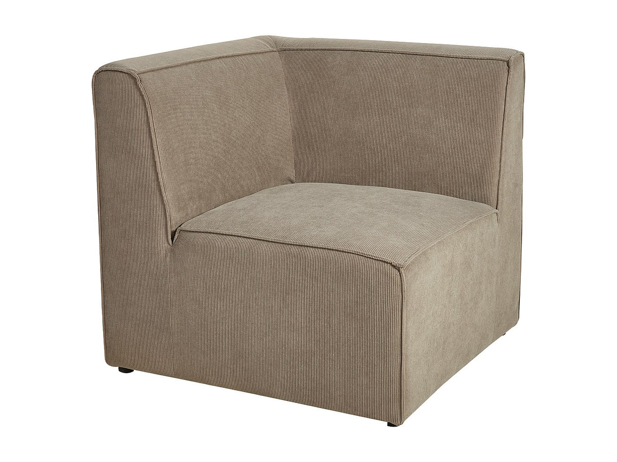 Canapé modulable 2 places taupe velours