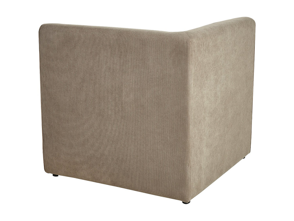 Canapé modulable 2 places taupe velours