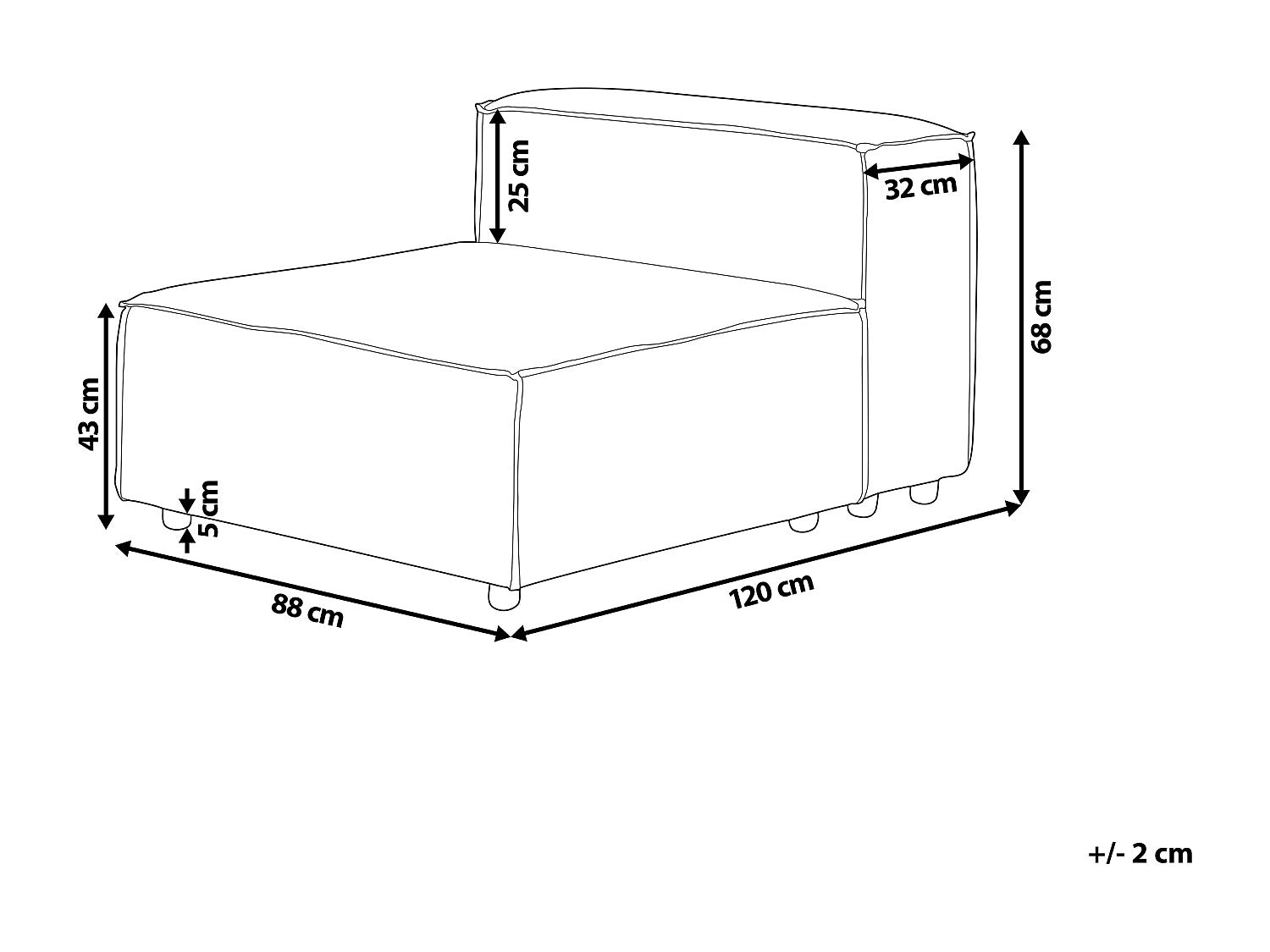Canapé modulable blanc tissu