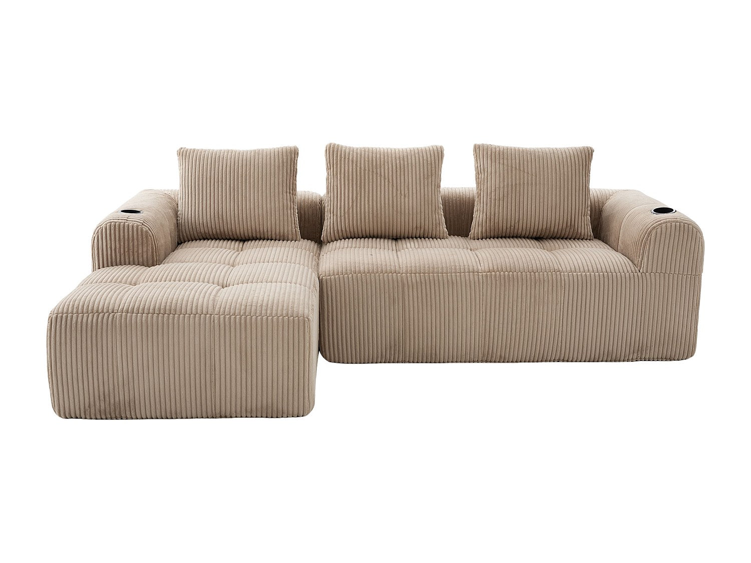 Méridienne pour canapé modulable 2 places vert velours