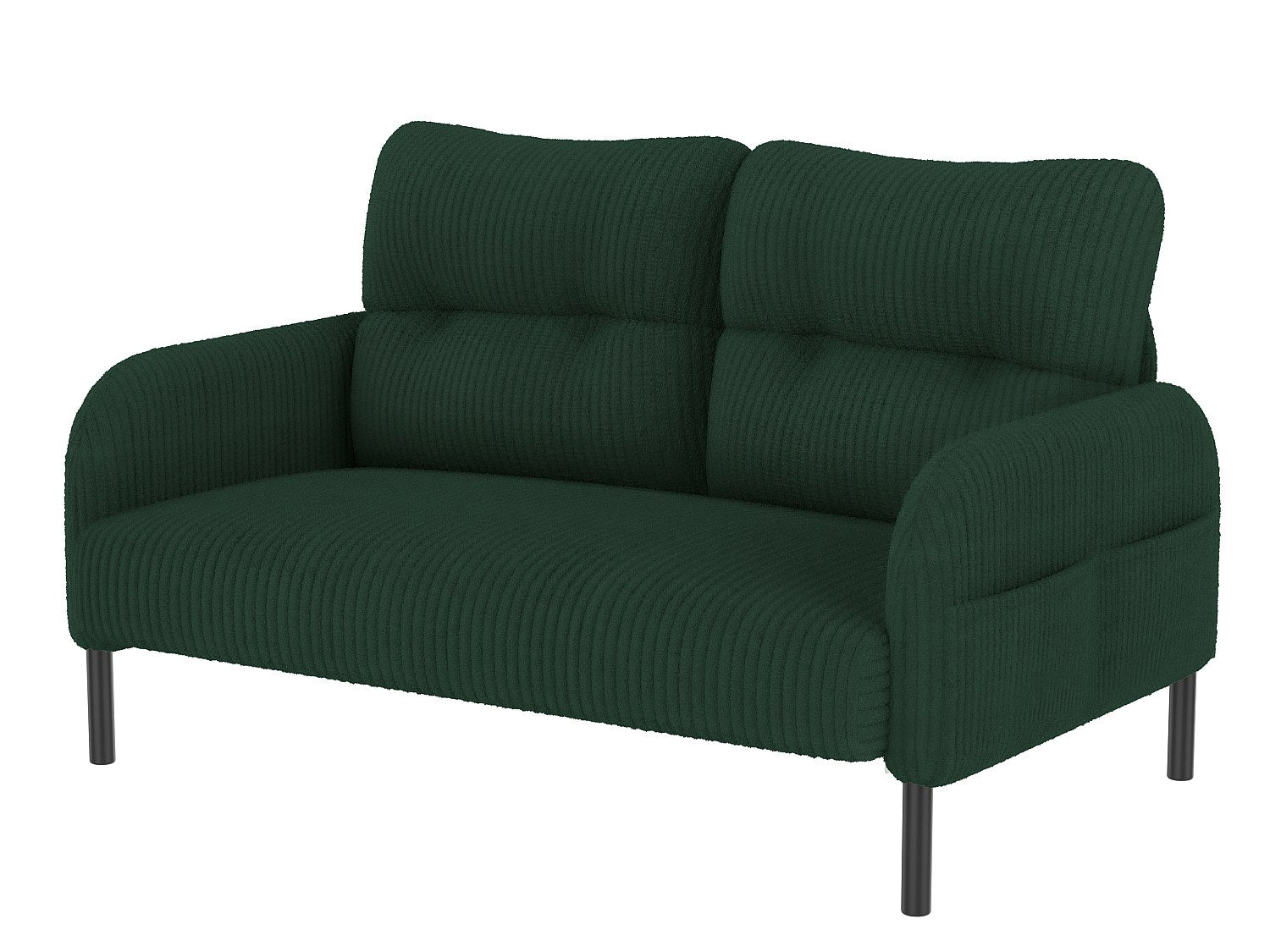 Canapé modulable 2 places vert velours