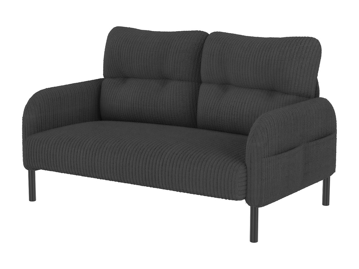 Canapé modulable 2 places gris velours