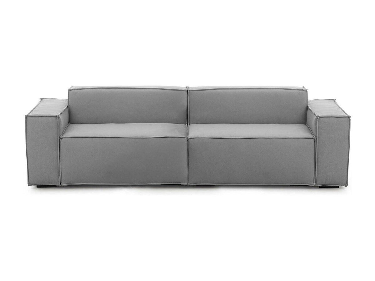 Canapé modulable 3 places gris tissu