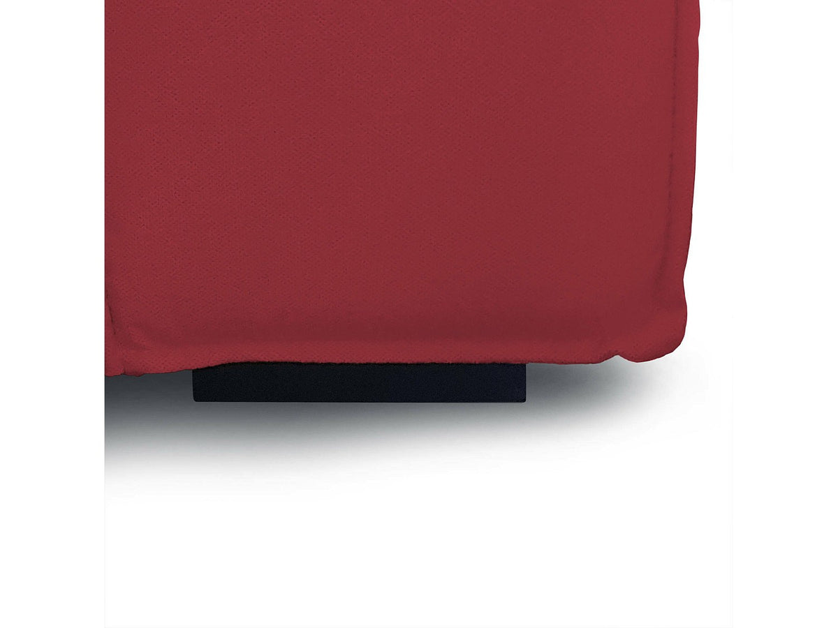 Canapé modulable 3 places rouge tissu