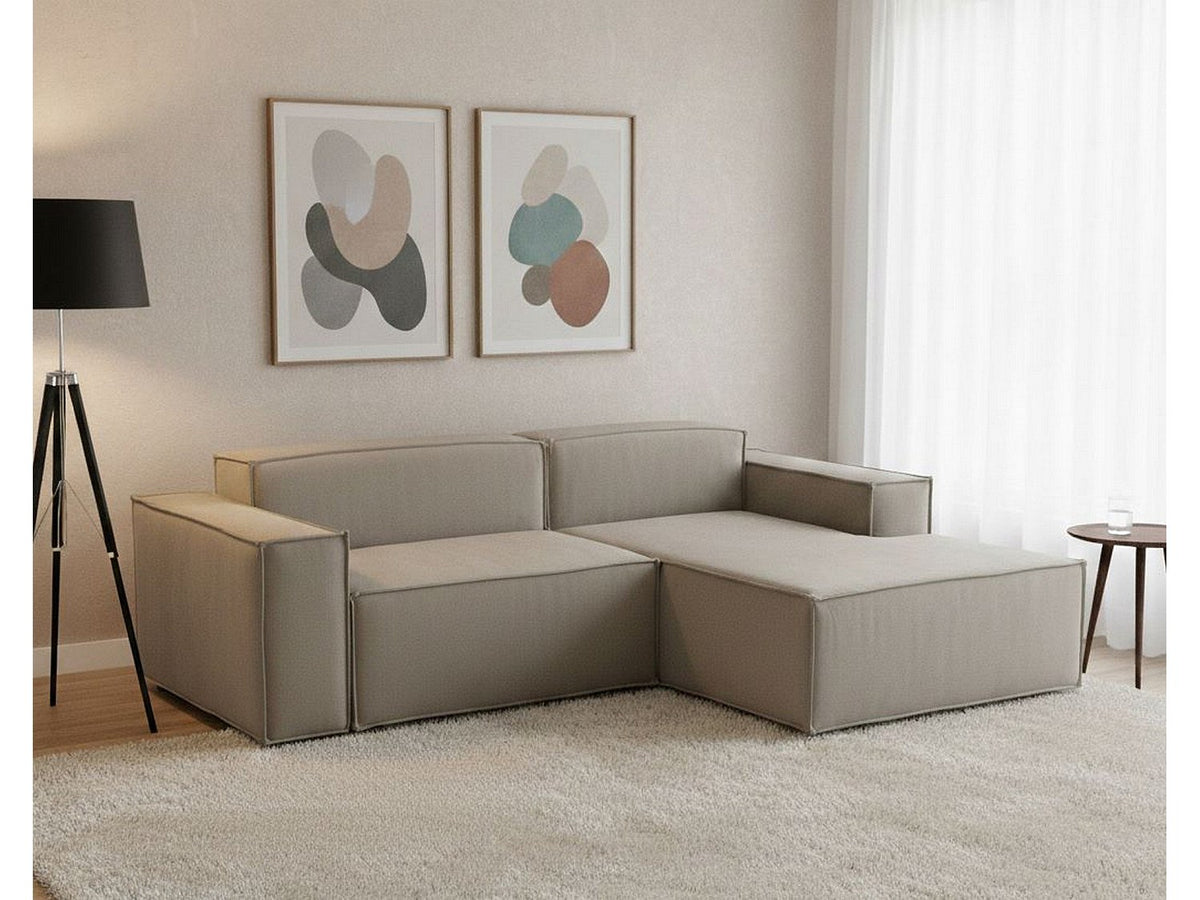 Canapé modulable 2 places gris tissu