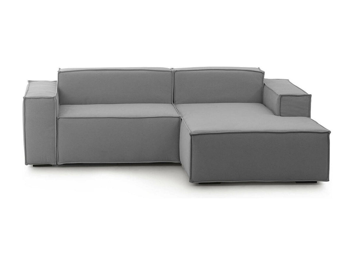 Canapé modulable 2 places gris tissu