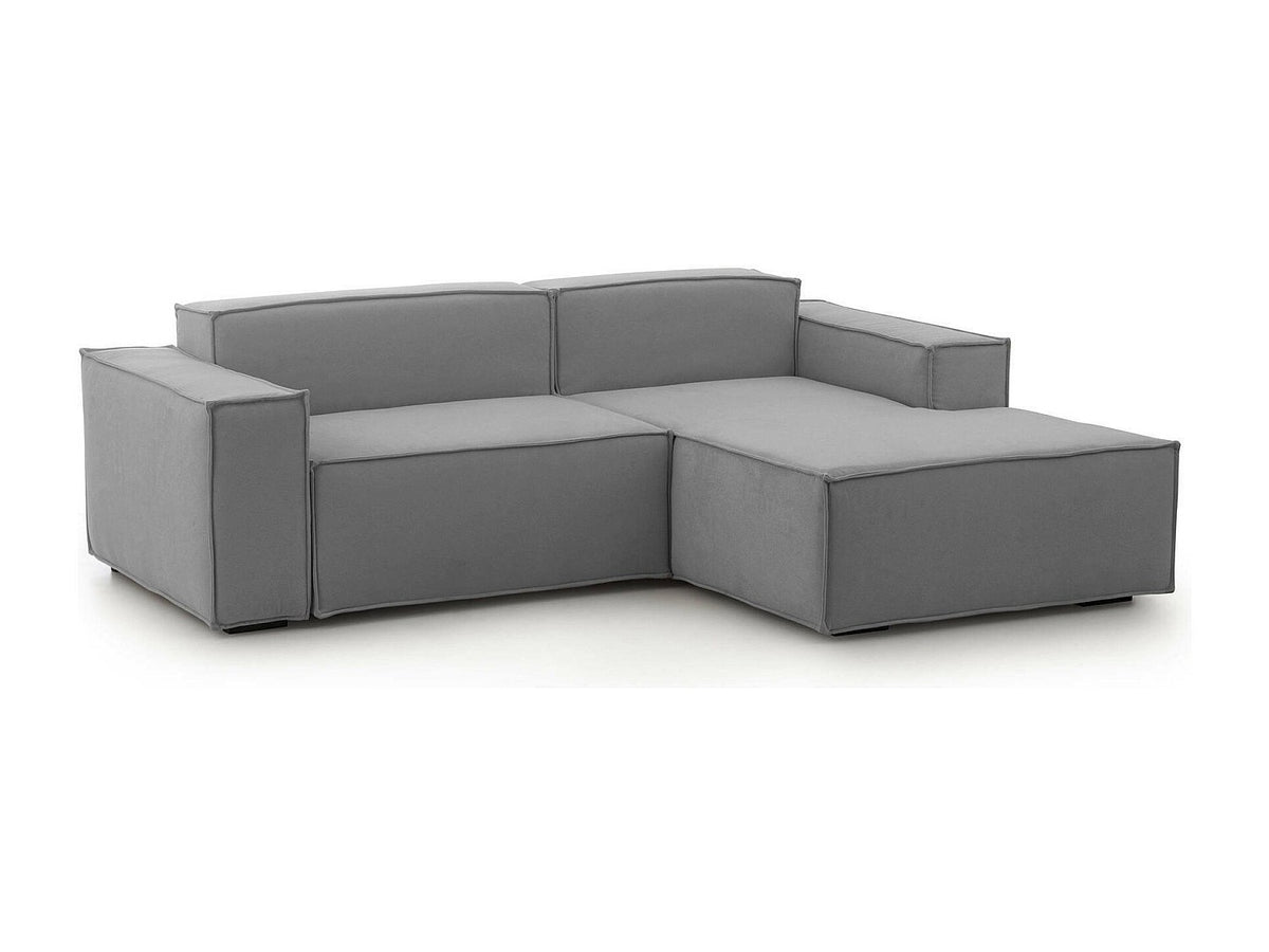 Canapé modulable 2 places gris tissu