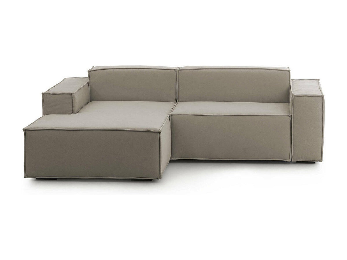 Canapé modulable 2 places gris tissu
