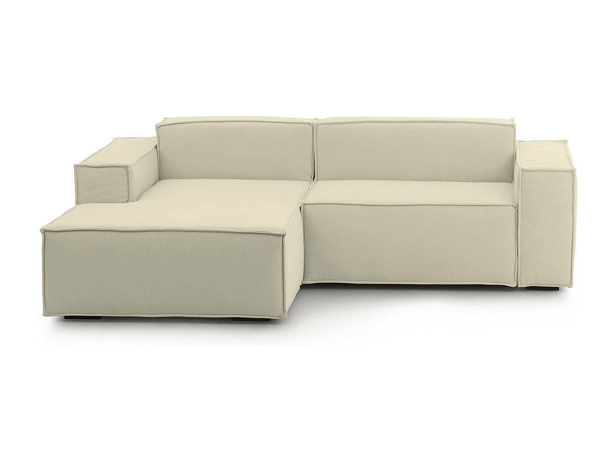 Canapé modulable 2 places beige tissu