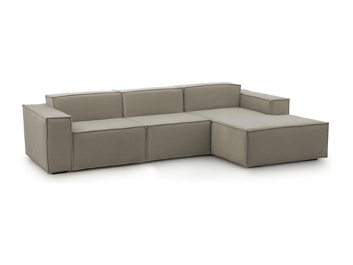 Canapé modulable 3 places gris tissu