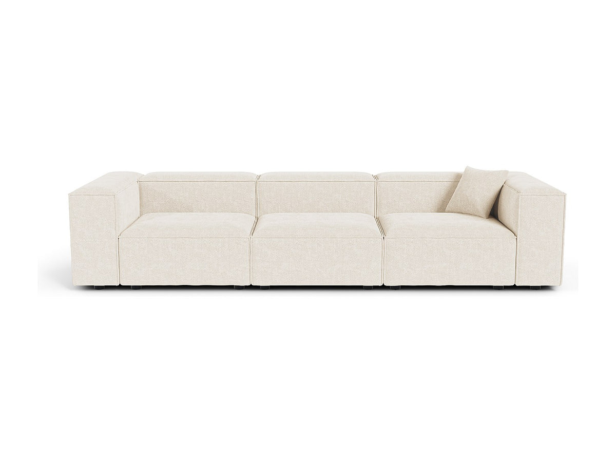 Canapé modulable 5 places beige velours