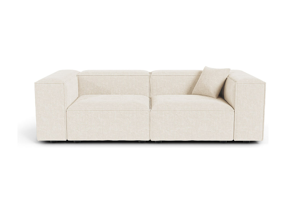 Canapé modulable 3 places beige velours