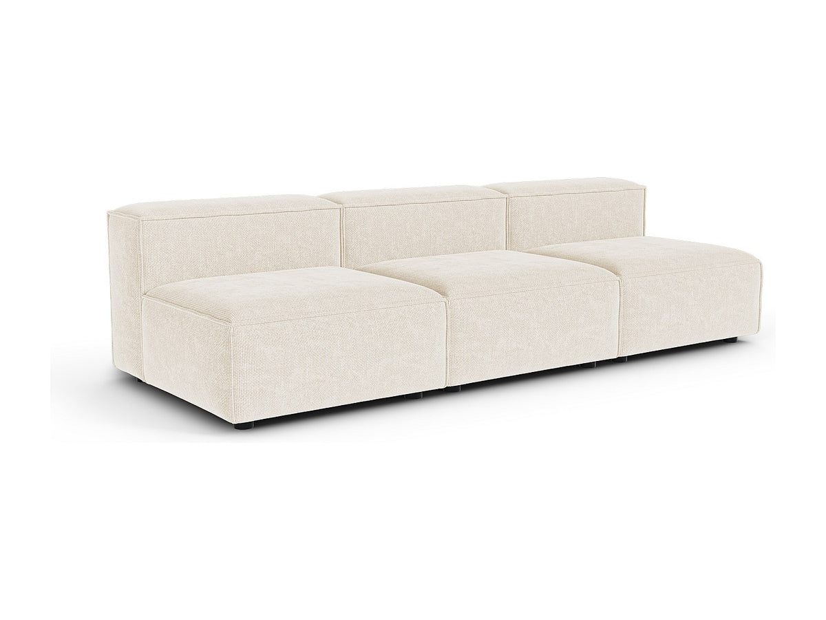 Canapé modulable 5 places beige velours