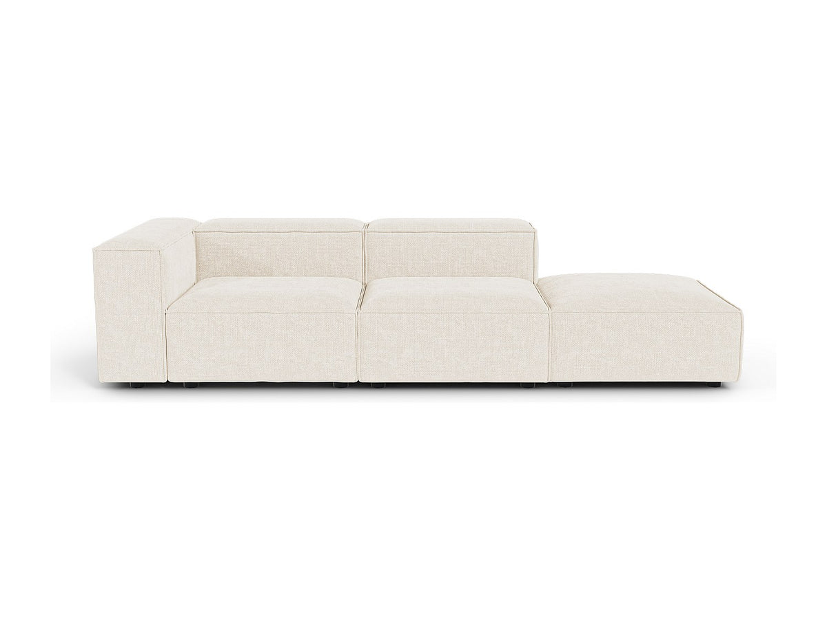 Canapé modulable 5 places beige velours