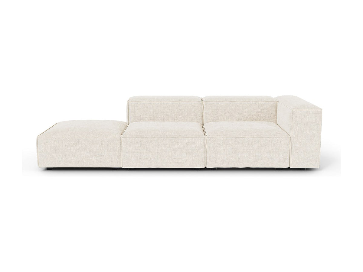Canapé modulable 5 places beige velours