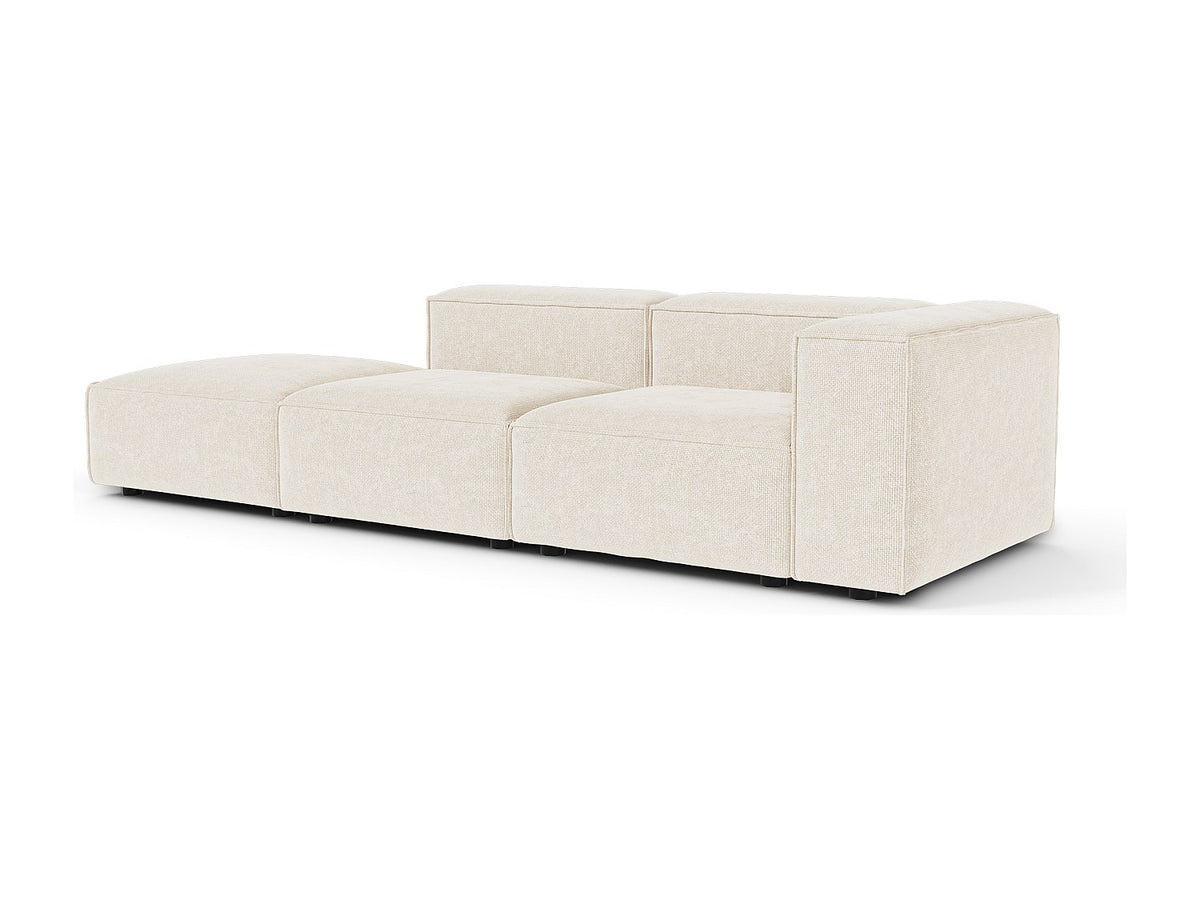 Canapé modulable 5 places beige velours