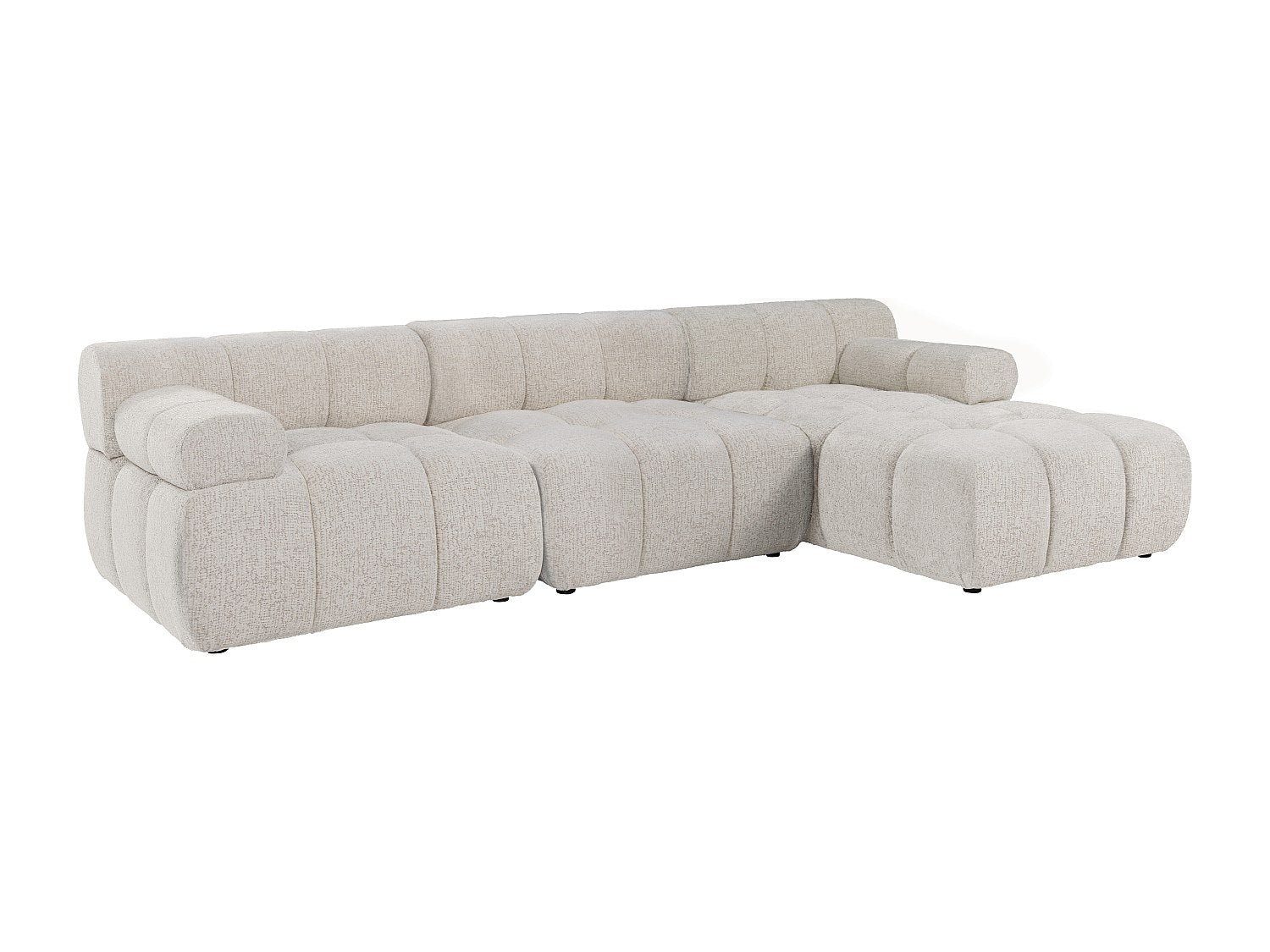 Angle pour canapé modulable beige tissu