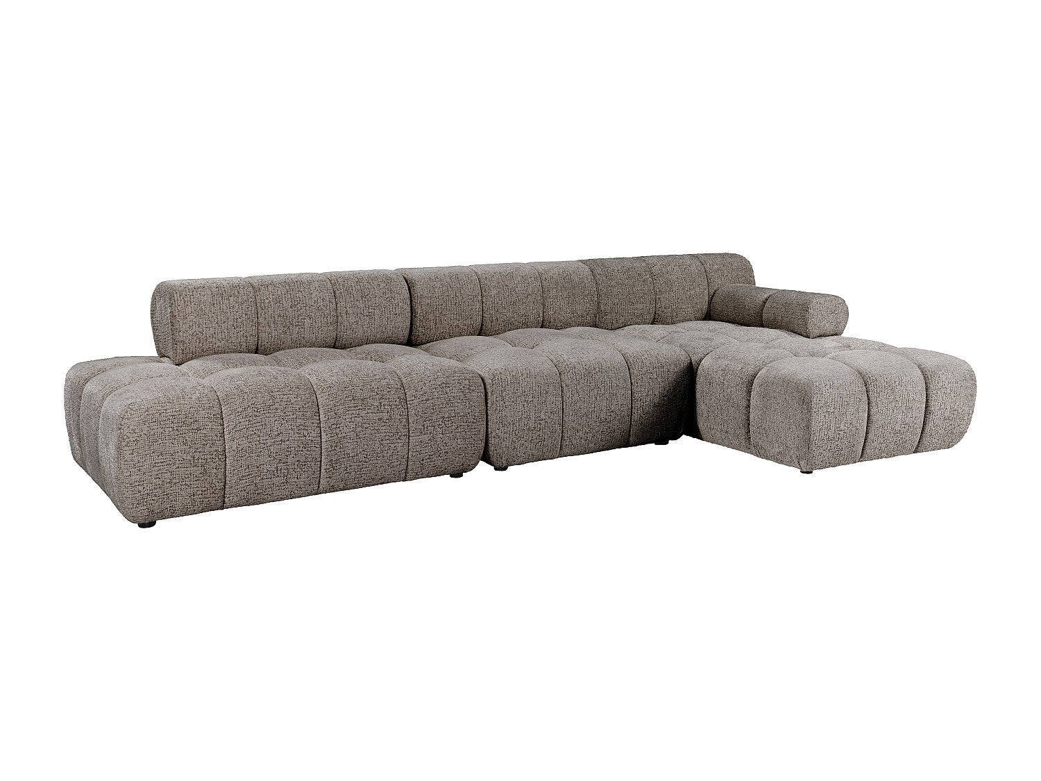 Canapé modulable taupe tissu