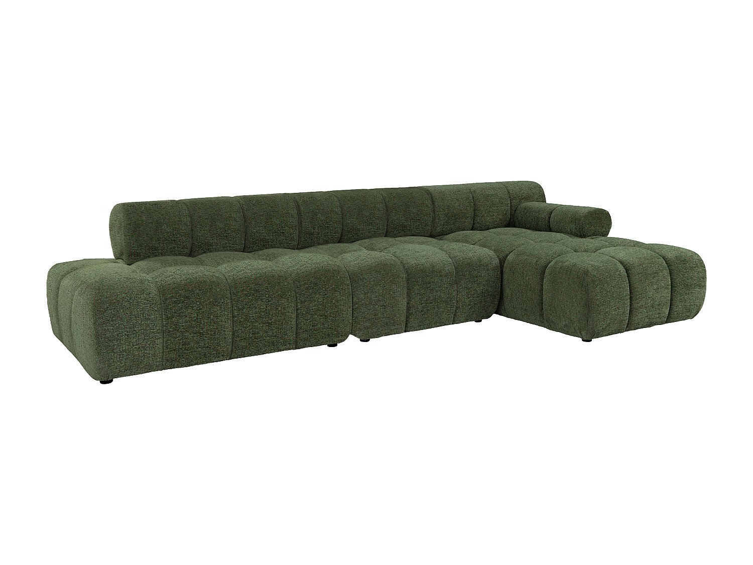 Canapé modulable vert tissu