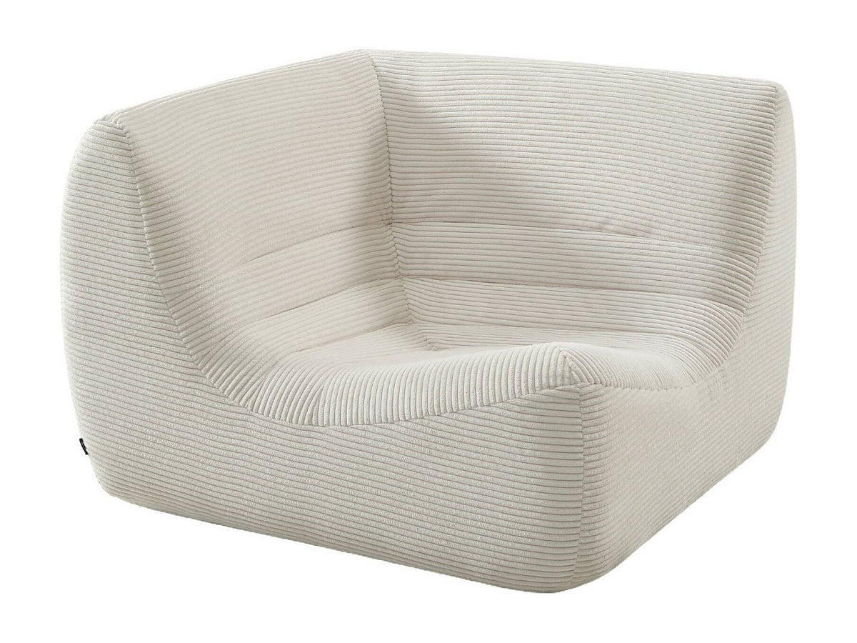 Angle pour canapé modulable 5 places beige velours