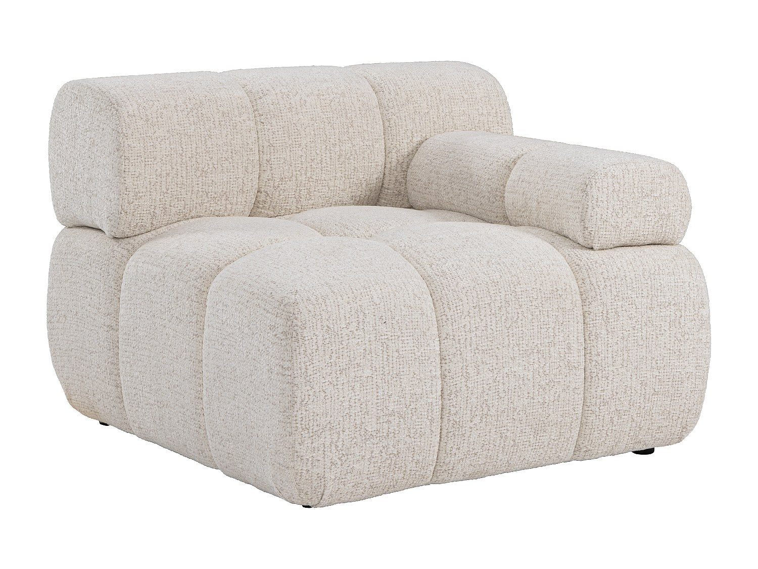 Canapé modulable 2 places beige tissu