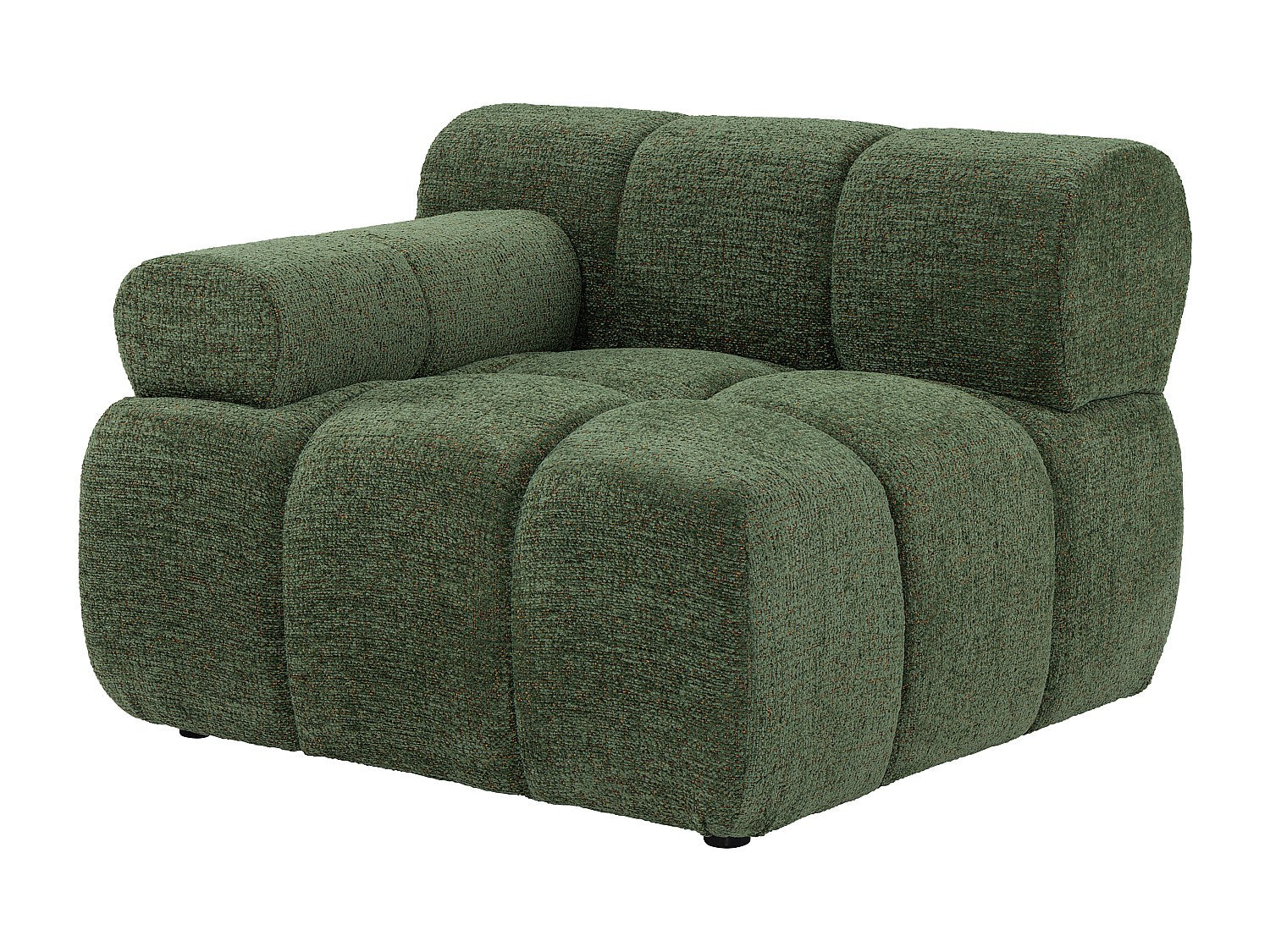 Canapé modulable 2 places vert tissu