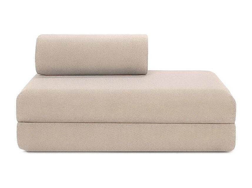 Canapé modulable convertible 2 places beige tissu