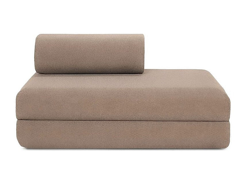 Canapé modulable convertible 2 places marron tissu