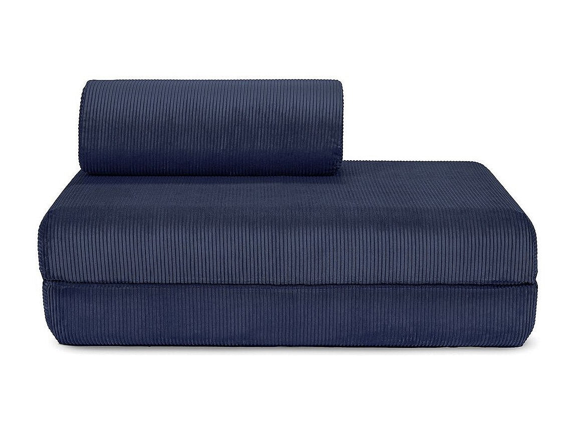 Canapé modulable convertible 2 places bleu velours
