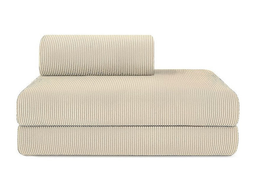 Canapé modulable convertible 2 places beige velours