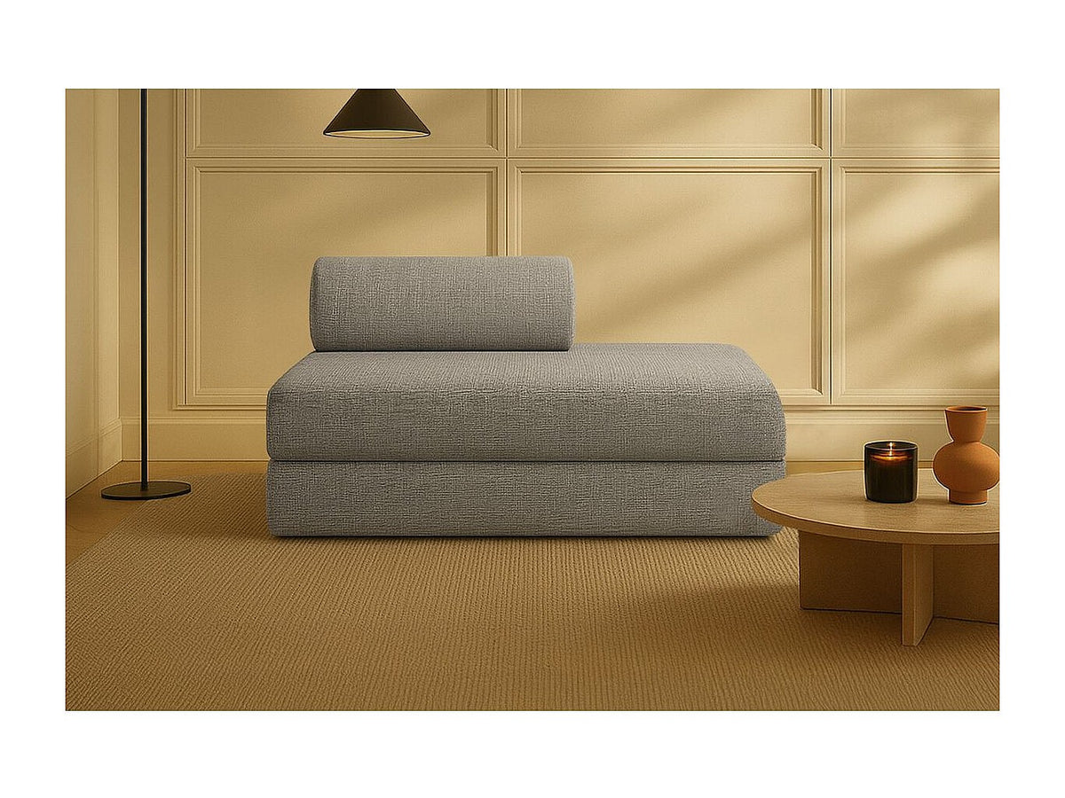 Canapé modulable convertible 2 places gris tissu