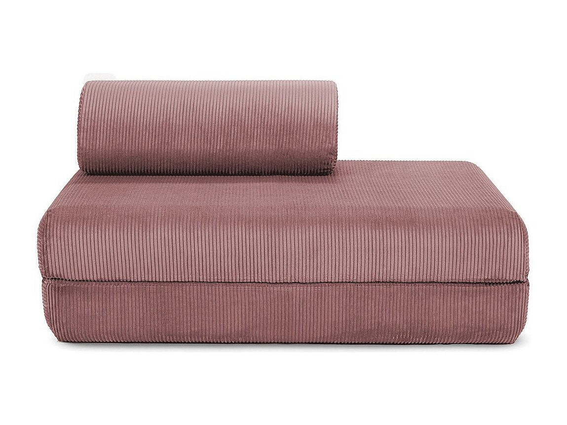 Canapé modulable convertible 2 places rose velours