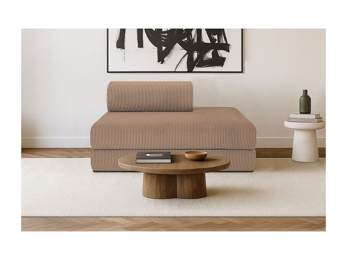 Canapé modulable convertible 2 places taupe velours