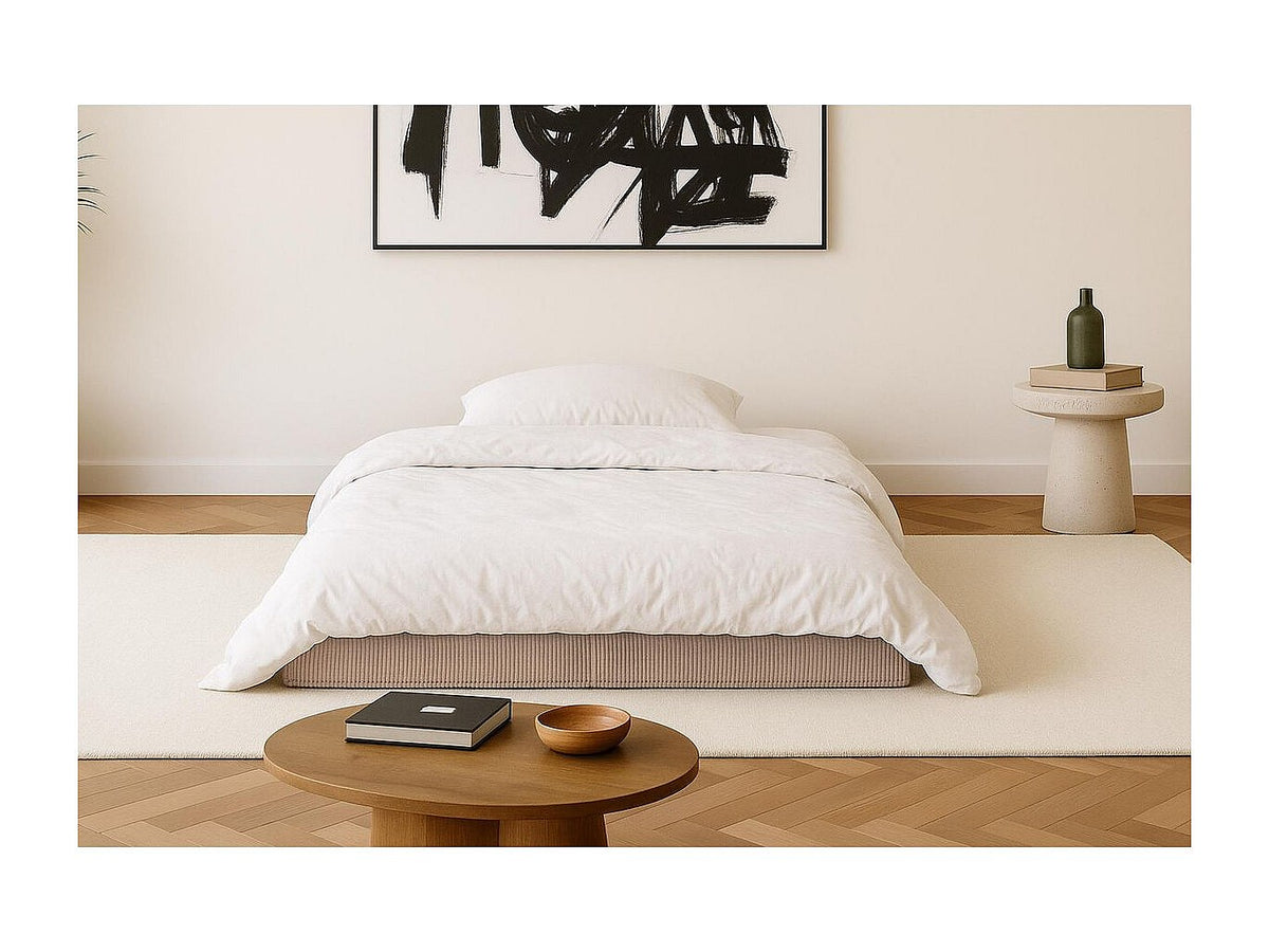 Canapé modulable convertible 2 places taupe velours