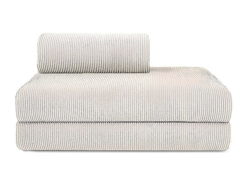 Canapé modulable convertible 2 places blanc velours