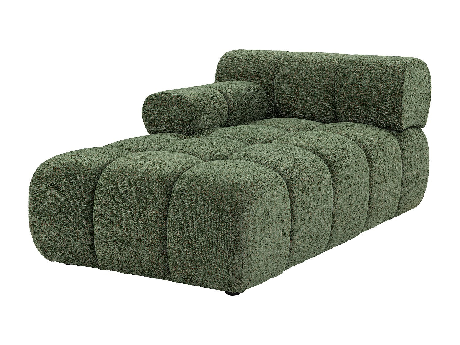 Canapé modulable panoramique vert tissu