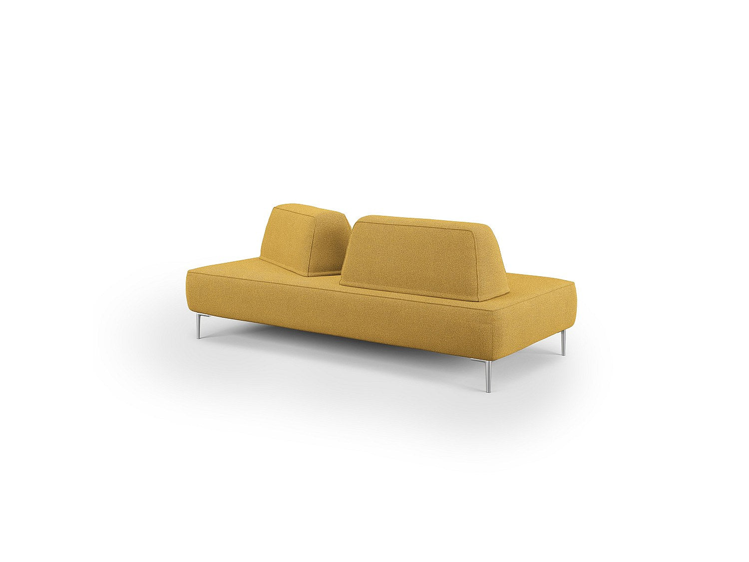 Canapé modulable jaune tissu