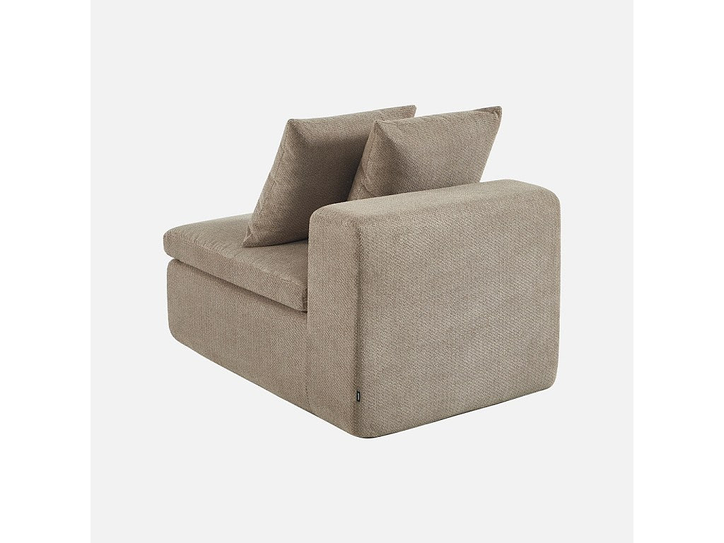Canapé modulable taupe tissu
