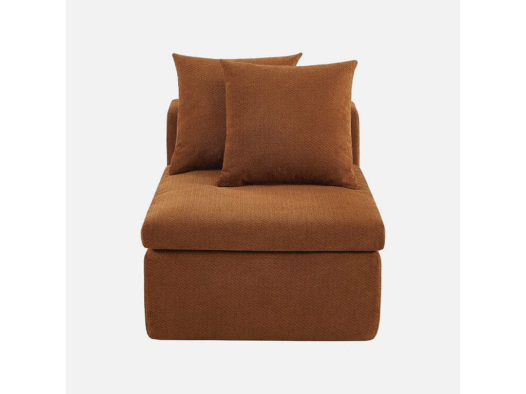 Canapé modulable orange tissu