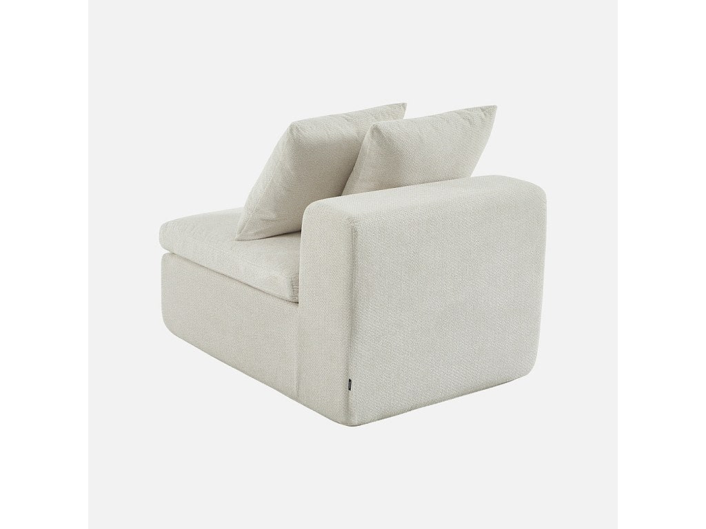 Canapé modulable blanc tissu
