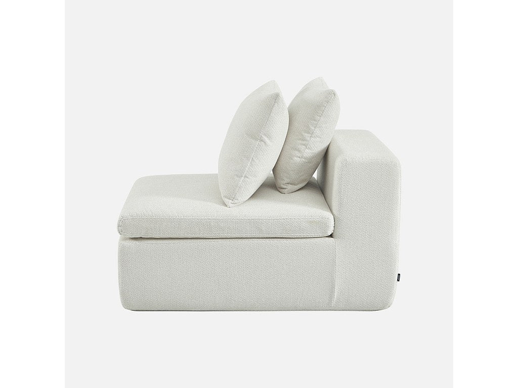 Canapé modulable blanc tissu