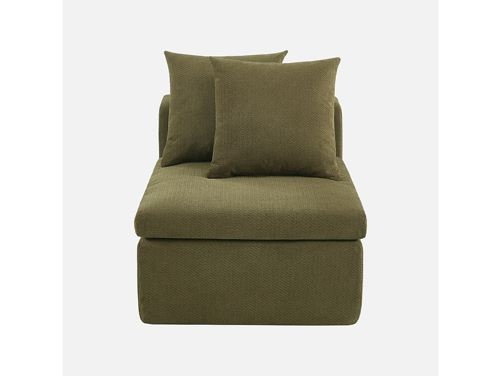 Canapé modulable vert tissu