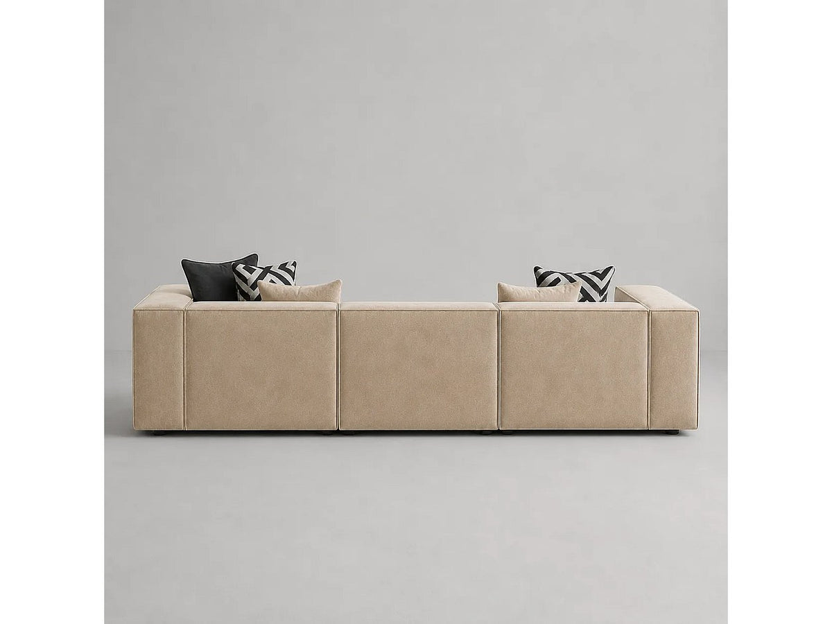 Canapé modulable beige tissu