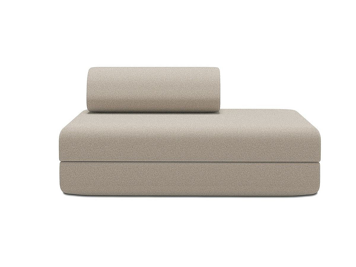 Canapé modulable convertible 2 places beige tissu