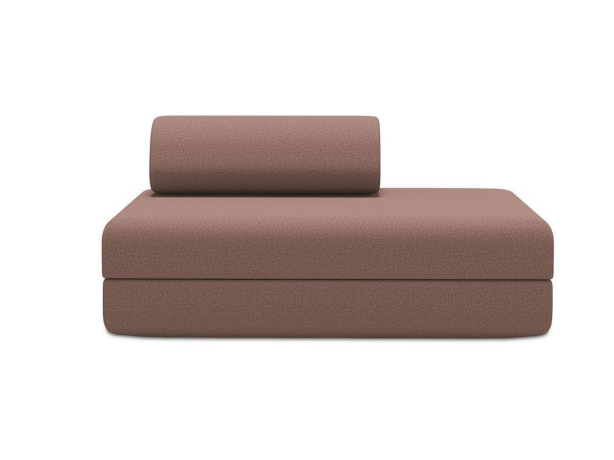 Canapé modulable convertible 2 places orange tissu