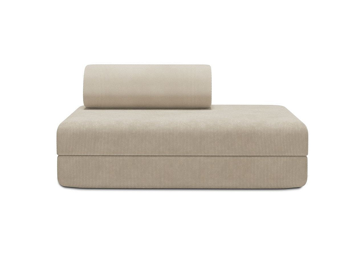 Canapé modulable convertible 2 places beige velours