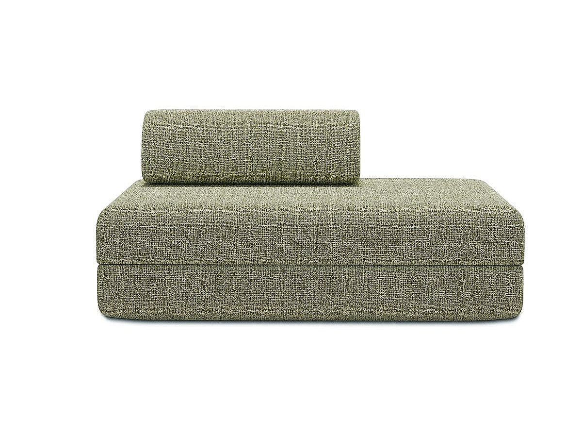 Canapé modulable convertible 2 places vert tissu