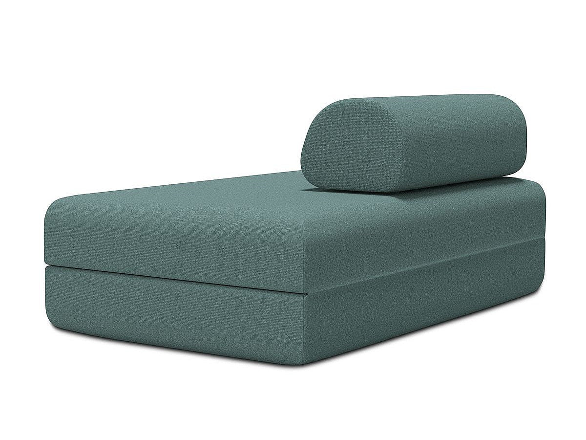 Canapé modulable convertible 2 places bleu tissu