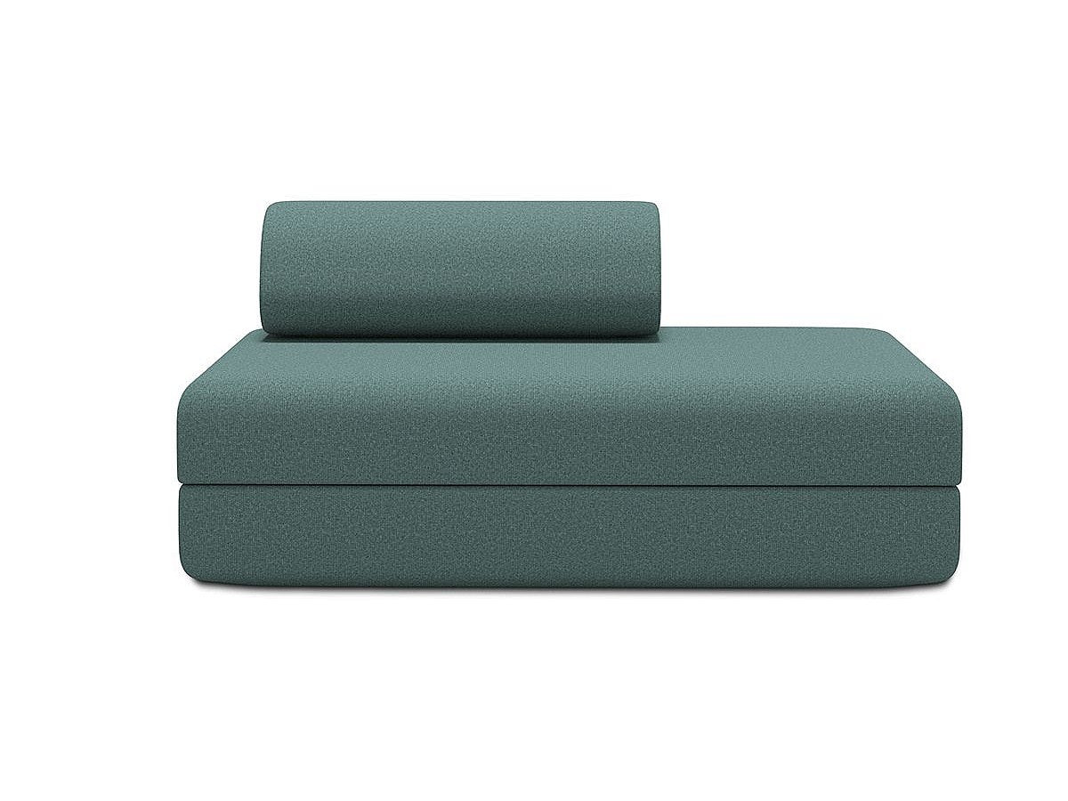 Canapé modulable convertible 2 places bleu tissu